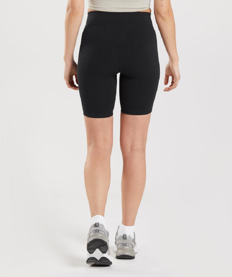 Pantalones Cortos Gymshark Pause Seamless Cycling Mujer Negras | CO 2681NWY